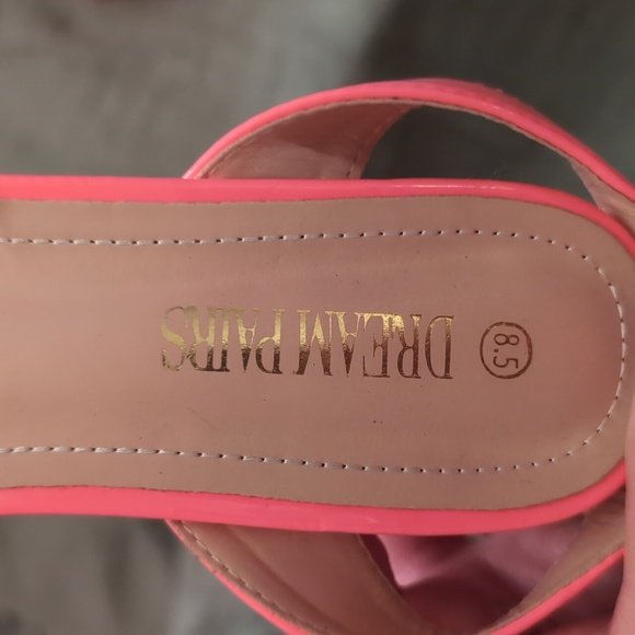 Neon Pink Sandals Size 8.5 - Picture 4 of 4